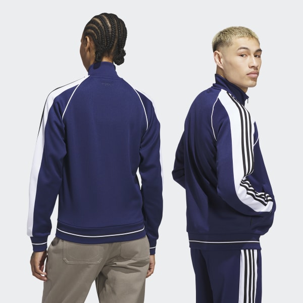 adidas TYSHAWN コーデュロイ　トレフォイル　トラック　ジャケット Tyshawn_Track_Jacket_Blue_JZ54
