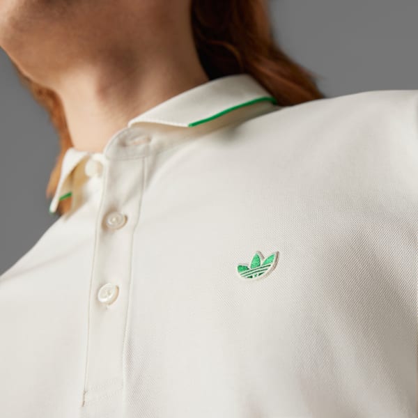 Putih Kaus Polo Twistknit Trefoil Originals