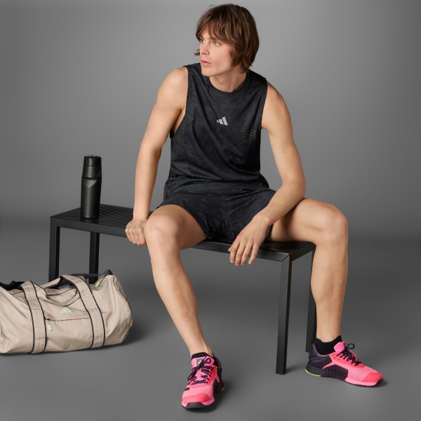 Gris Playera sin Mangas de Entrenamiento Designed for Training HEAT.RDY HIIT