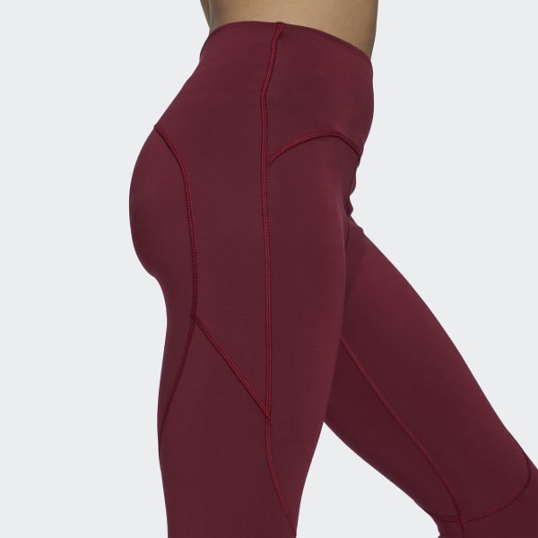 Burgundy adidas by Stella McCartney TrueStrength Yoga Leggings