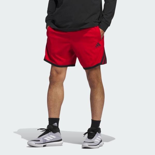 Adidas basketball shorts red top