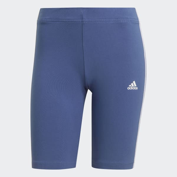 Blue Essentials 3-Stripes Bike Shorts