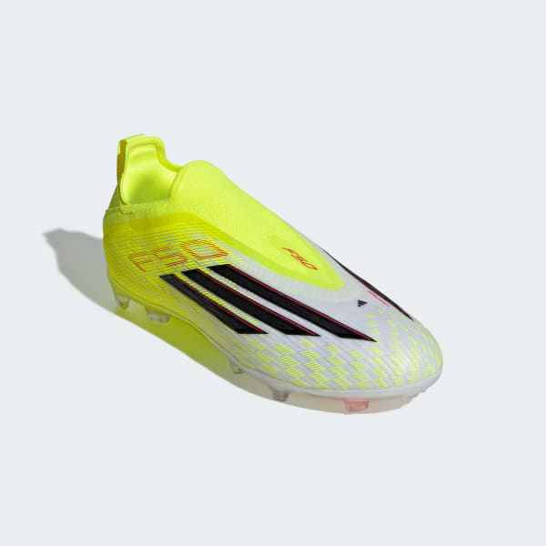 Gul F50 ELITE Laceless Firm Ground Fotbollsskor Barn