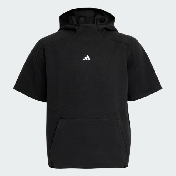 ブラック 【ゴルフ】半袖スウェットフーディー