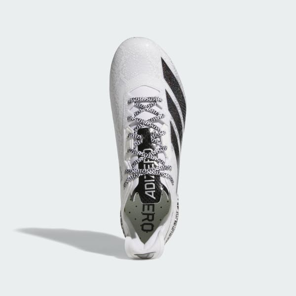White Adizero Electric II Exotic Speed Football Cleats