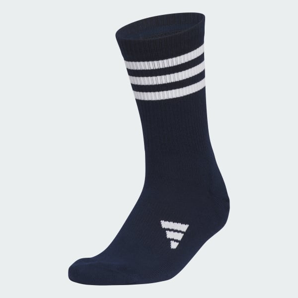 Blue 3-Stripes Crew Socks