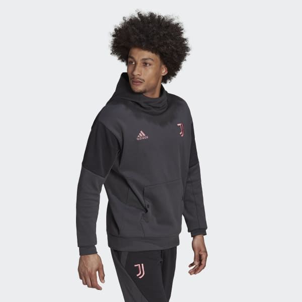 Cinzento Camisola com Capuz de Viagem da Juventus
