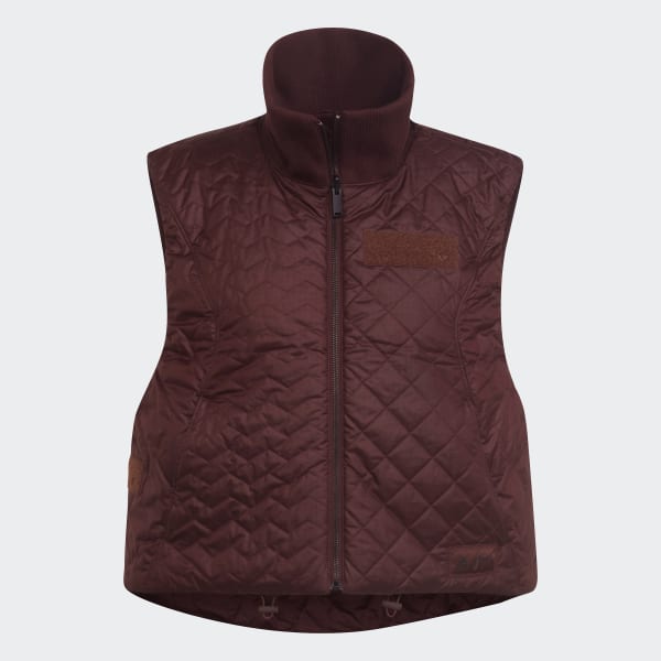 Brązowy Parley Quilted Vest CL098