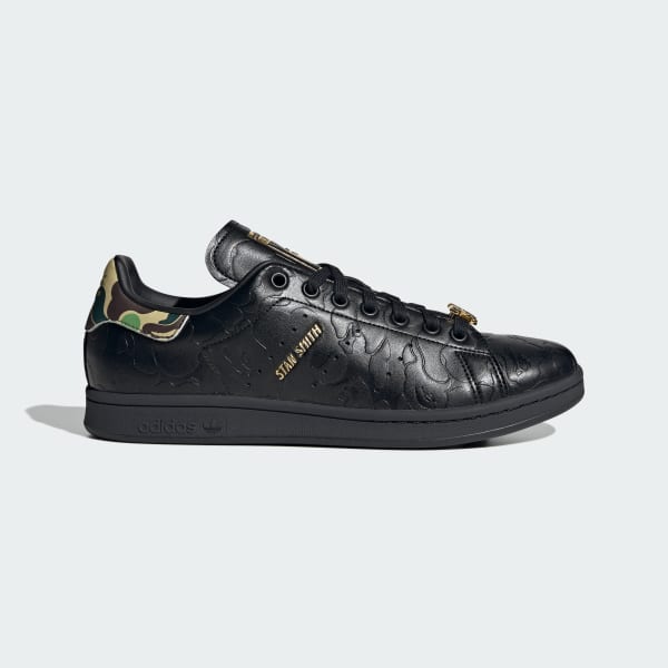 Black BAPE x adidas Stan Smith Shoes