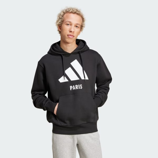 Noir Sweat-shirt à capuche Paris