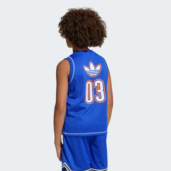 Biru Tank Mesh Anak-anak