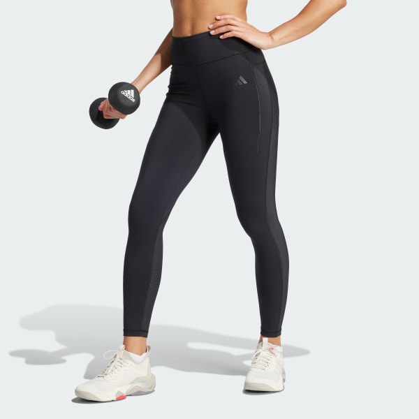 adidas FastImpact Shiny Running 7 8 Tights Black adidas Thailand
