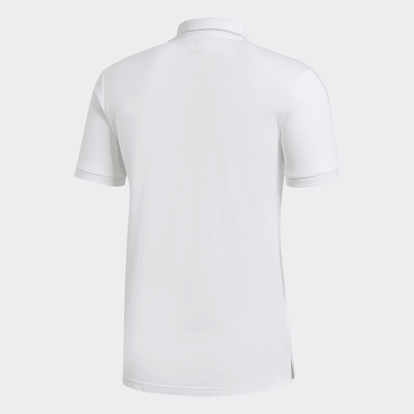 polera cuello polo blanca
