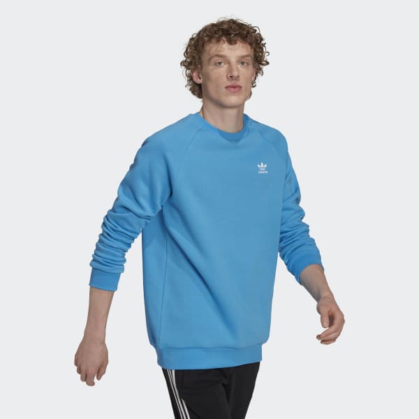 US | Sweatshirt - adidas Crewneck Adicolor Men\'s Trefoil Blue adidas Lifestyle | Essentials