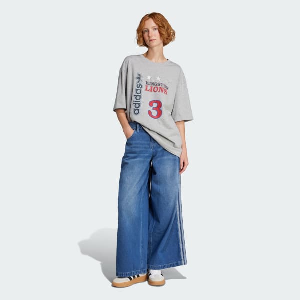 Xam Áo Thun Dáng Rộng In Hình Sư Tử Phong Cách Retro