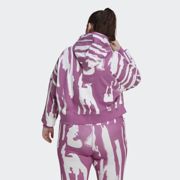 Fioletowy Hoodie (plus size) DE415