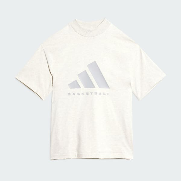 Hvit adidas Basketball 001_T-skjorte
