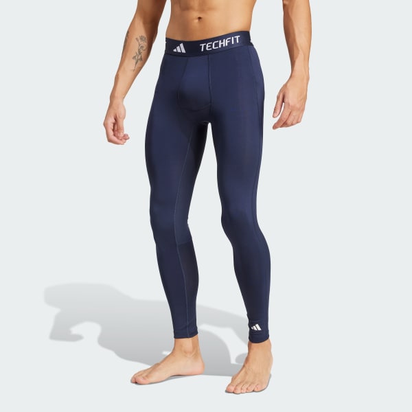 Azul Mallas Largas de Entrenamiento TECHFIT Compression