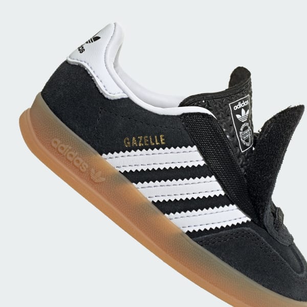 adidas GAZELLE INDOOR COMFORT CLOSURE ELASTIC LACE SHOES - Black