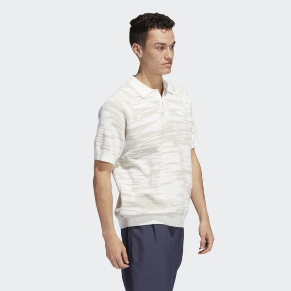 White Nora Knitted Polo Jersey (Gender Neutral)