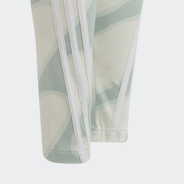 White Marimekko Allover Print Cotton Tights