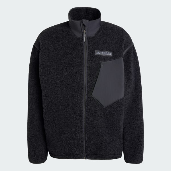 Siyah Terrex Xploric High Pile Fleece Fermuarlı Üst