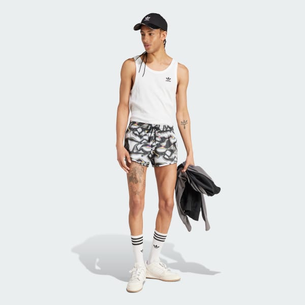 White Pride Swim Shorts