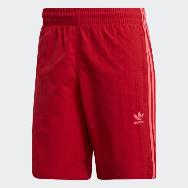 adidas 3-Stripes Swim Shorts - Red 