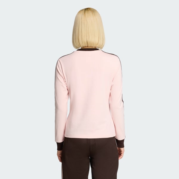 Pink 3 STRIPES LONG SLEEVE (SLIM) T-Shirt