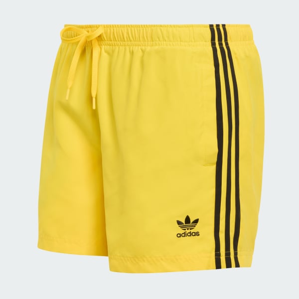 Yellow Adicolor 3-Stripes 5-Inch Swim Shorts