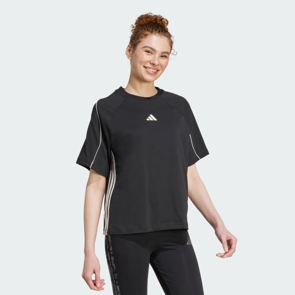 Black Stadium 3-Stripes Tee