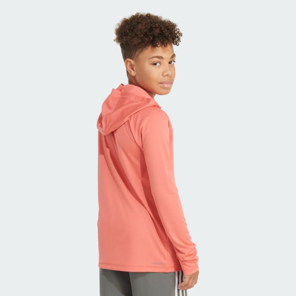adidas LS HOOD SUN GUARD TEE - Red | Free Shipping with adiClub | adidas US image.