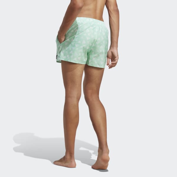 Green Logo Print CLX Swim Shorts Very Short Length