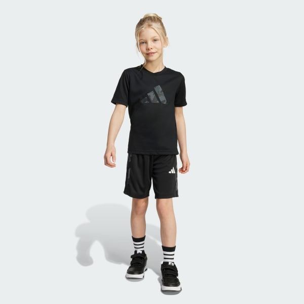 Black Train Essentials Camo Print Set Kids