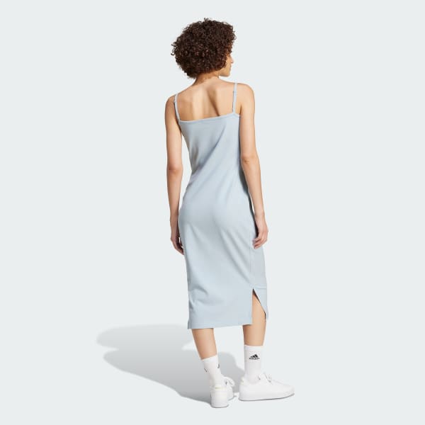 Μπλε ALL SZN Rib Fitted Midi Dress