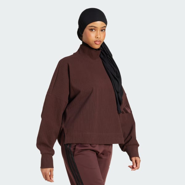 adidas ALL SZN WINTERISED SWEATSHIRT - Brown | Free Shipping with