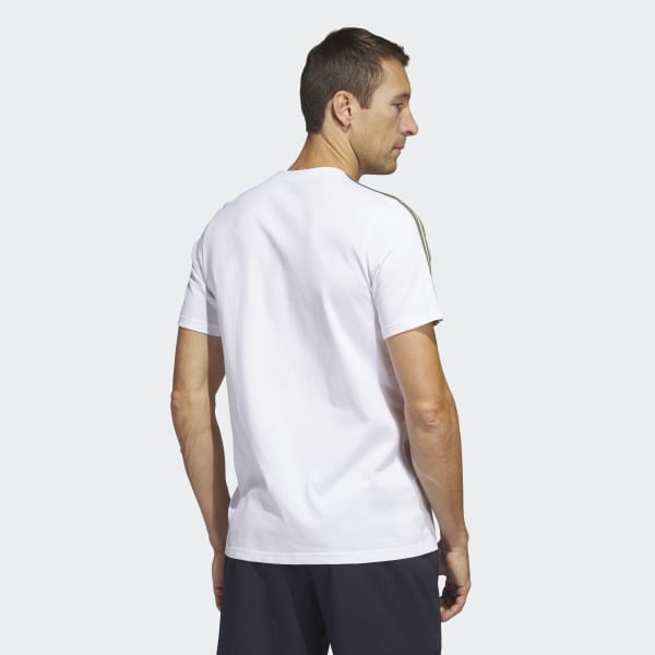 Blanco Remera Estampada Sportswear 3 Tiras Sport Optimist (Manga Corta)