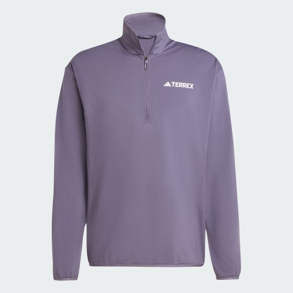Purple Terrex Multi CLIMAWARM Half-Zip Tech 플리스 재킷