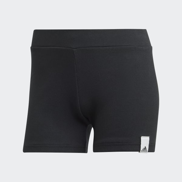adidas Lounge Rib Booty Shorts - Black