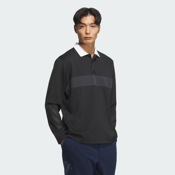 Black 롱 슬리브 폴로 셔츠