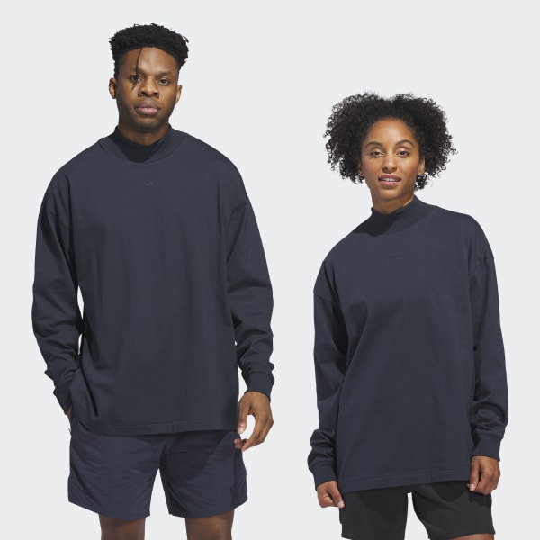 ■adidas■ Basketball Long Sleeve Tee Cloud White JE3766 adidas adidas Basketball Long Sleeve Tee - White | adidas UAE