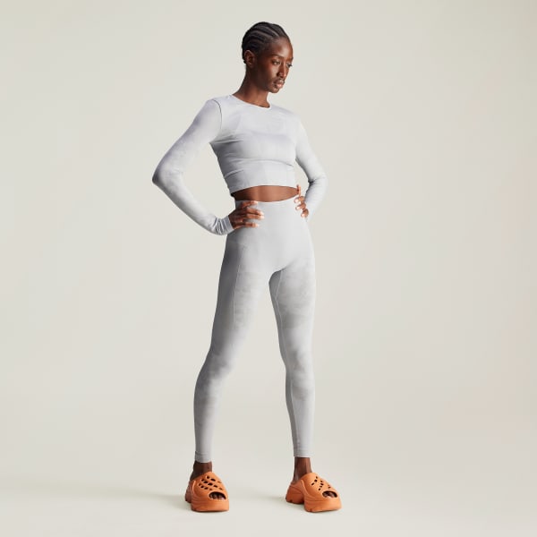 สีเทา กางเกงโยคะรัดรูปไร้ตะเข็บ adidas by Stella McCartney TrueStrength