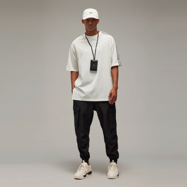 White Y-3 3-Stripes Short Sleeve Tee