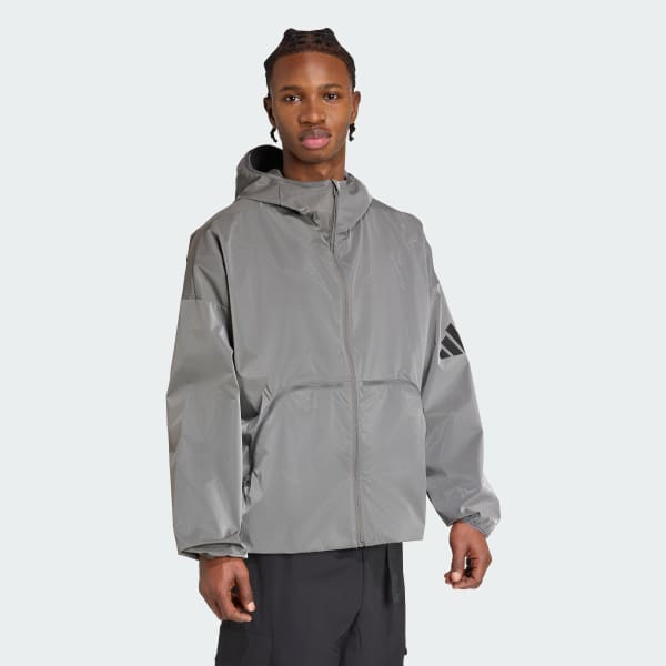 Grey City Tech Metallic Holiday Windbreaker