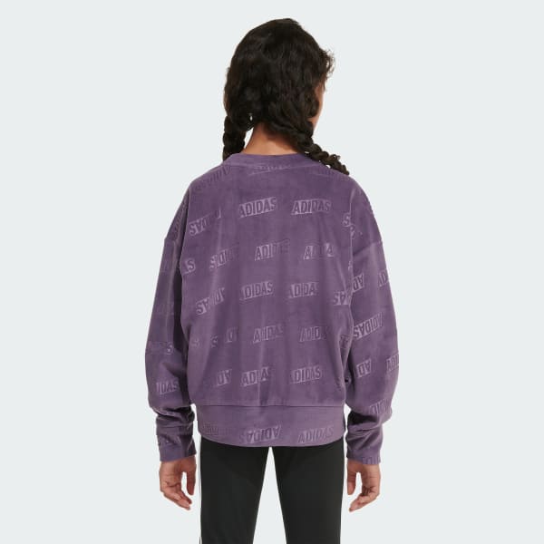 Adidas velour crew sweatshirt new arrivals