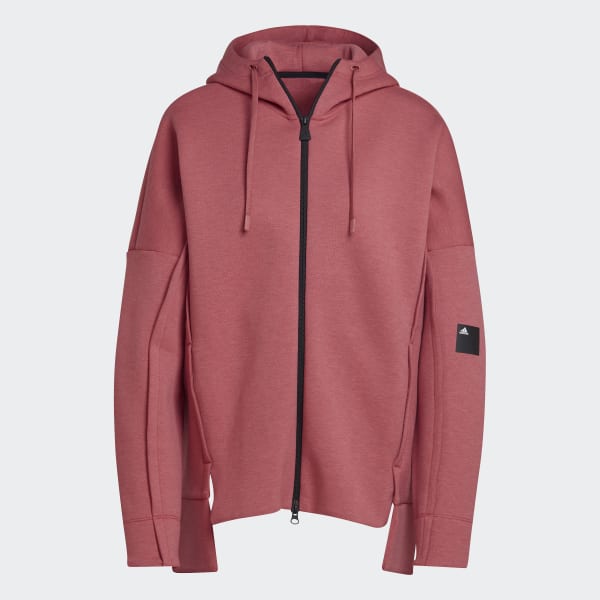 Rosso Felpa con cappuccio Mission Victory Loose Fit Full-Zip