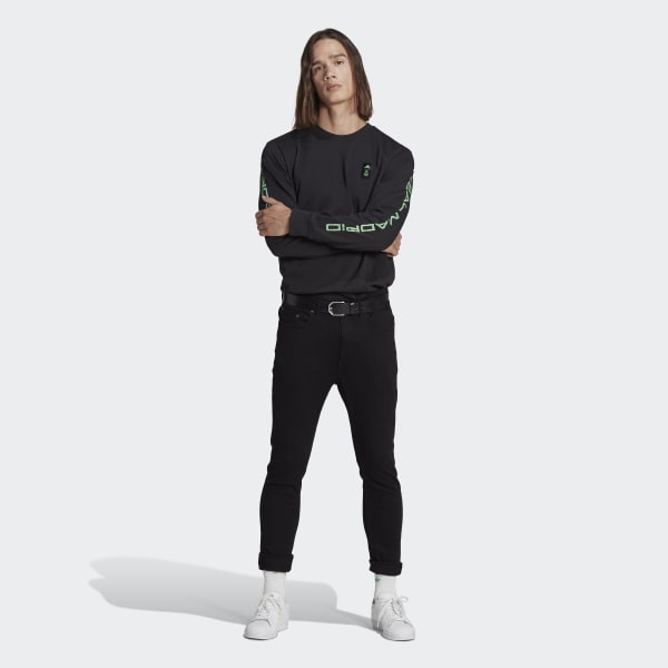 Svart Real Madrid Tiro 21 Lifestyler Long Sleeve t-skjorte DL028