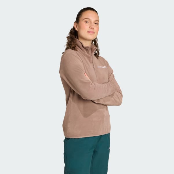 Castanho Camisola em Fleece Multi Essentials