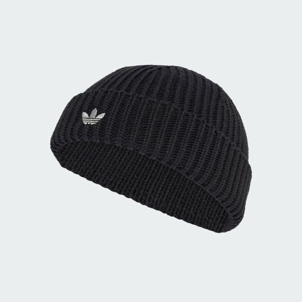 zwart Fisherman Korte Beanie