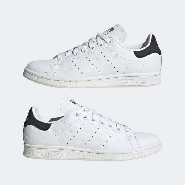 Adidas Women's Stan Smith Cloud White/Core Black-Gold Metallic